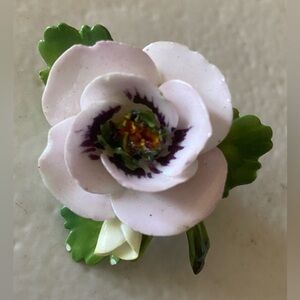 Vintage Cara China Staffordshire Rose Pin